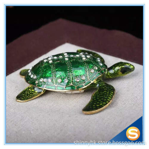 Pewter Turtle Metal Box Trinket Box